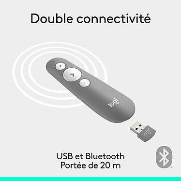 Comprar Logitech R500s Mando a distancia láser para presentaciones (Gris medio).