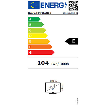 iiyama 64.5" LED - ProLite LH6565UHSB-B1 pas cher