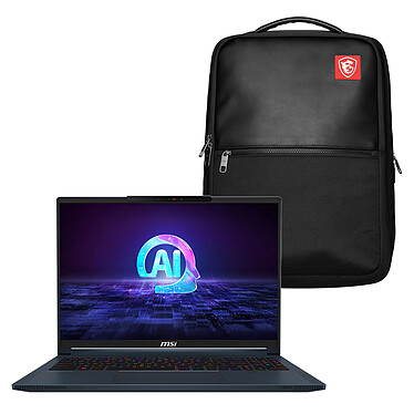 MSI Stealth 16 AI Studio A1VGG-008FR + MSI Stealth Agent Backpack OFFERT !