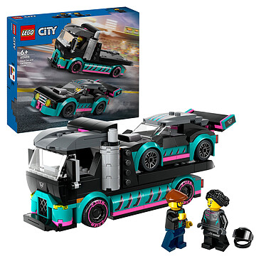 Review LEGO City 60406 The Race Car and Car Transport Truck Set .