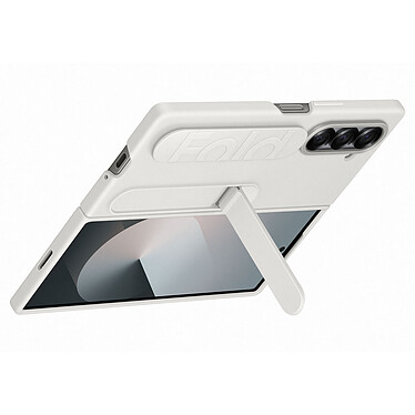 Samsung Coque Lanière Fonction Stand Blanc Galaxy Z Fold 6 pas cher