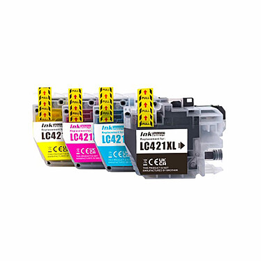 Pack of 4 LC421XL BK/C/M/Y Black/Cyan/Magenta/Yellow Cartridges.