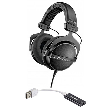 Beyerdynamic DT 770 PRO Black Edition 250 Ohms (Limited Edition) + Real Cable i-DAC 192 kHz - Black.