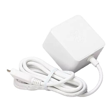 Raspberry Alimentation secteur Micro-USB 12.5W - Blanc