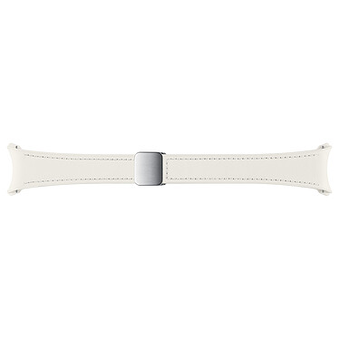 Samsung Bracelet Hybride Simili Cuir Crème Watch 4 / 4 Classic / 5 / 5 Pro / 6 / 6 Classic / 7