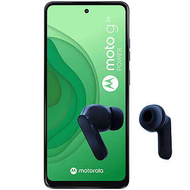 Motorola Moto G24 Power Bleu Glacier + Motorola Buds (Marine)