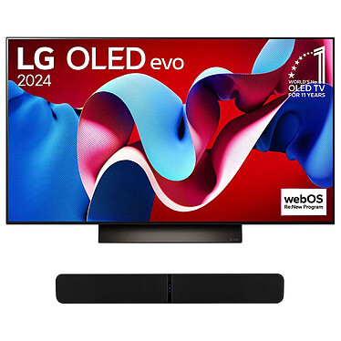 LG OLED65C4 + Bluesound Pulse Soundbar+ Noir