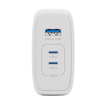 Avis INOVU Chargeur Secteur USB-C 100 W Power Delivery GaN + TEXTORM Câble USB-C 3.1 Gen 2 (10 Gbps) - Mâle/Mâle - 1 M x2