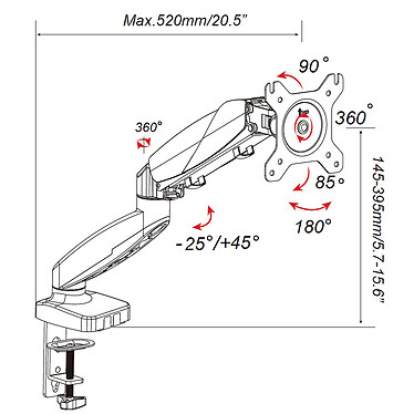 cheap INOVU 21.5" LED - MB22 V2 + SBA1 Black.