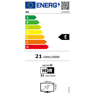 AOC 27" LED - C27G4ZXE pas cher