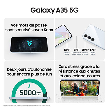 Acheter Samsung Galaxy A35 5G Entreprise Edition Bleu Nuit (6 Go / 128 Go)