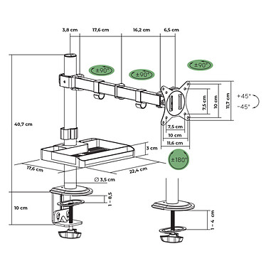 Acheter Advance XtendMounts Single - Support 1 écran