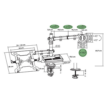 Advance XtendMounts Flex - Soporte para 1 pantalla y portátil . a bajo precio