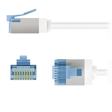 Nota Goobay Cavo RJ45 Slim Cat 6e U/FTP 10 m (Bianco) .