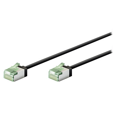 Goobay Cavo RJ45 Slim Cat 8.1 U/FTP 5 m (Nero) .