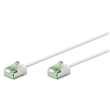 Goobay Cavo RJ45 Slim Cat 8.1 U/FTP 0,15 m (Bianco) .