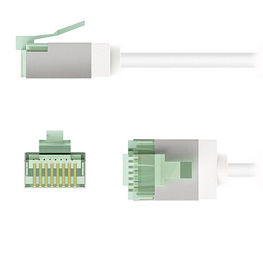 Avis Goobay Câble RJ45 Slim Cat 8.1 U/FTP 0.5 m (Blanc)