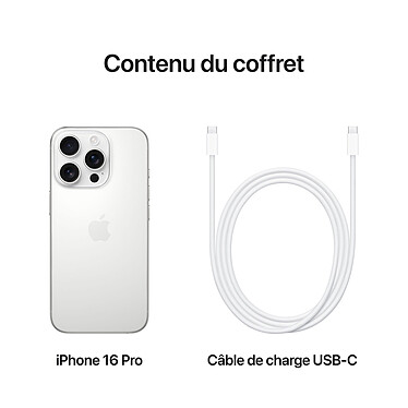 Apple iPhone 16 Pro 512 Go Titane Blanc pas cher