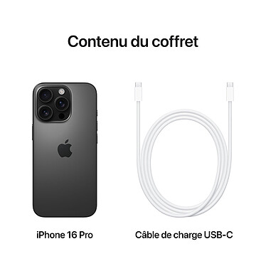 Apple iPhone 16 Pro 1 To Titane Noir pas cher