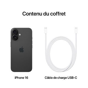 Apple iPhone 16 512 Go Noir pas cher