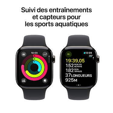 Comprar Apple Watch Series 10 GPS + Cellular 42 mm Titanio Pizarra Correa deportiva Negro S/M.