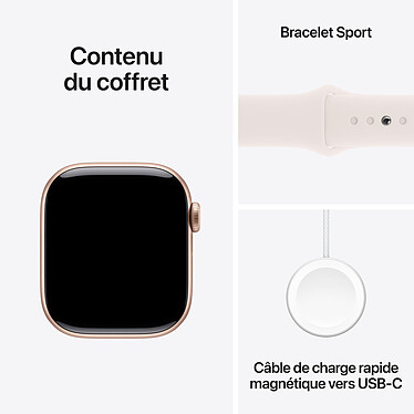 Apple Watch Series 10 GPS + Cellular 42 mm Aluminio Oro Rosa Correa deportiva Rosa suave S/M . a bajo precio