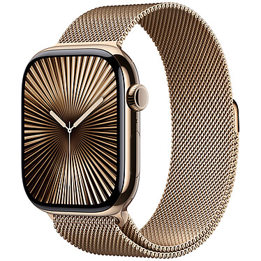 Apple Watch Series 10 GPS + Cellular 46 mm Titanium Gold Milanese Band M/L.