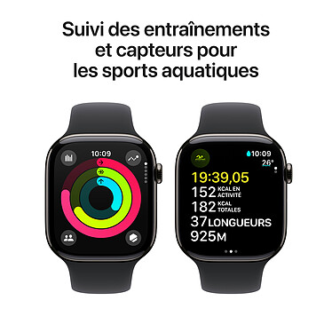 Comprar Apple Watch Series 10 GPS + Cellular 46 mm Titanio Pizarra Correa deportiva Negro M/L.