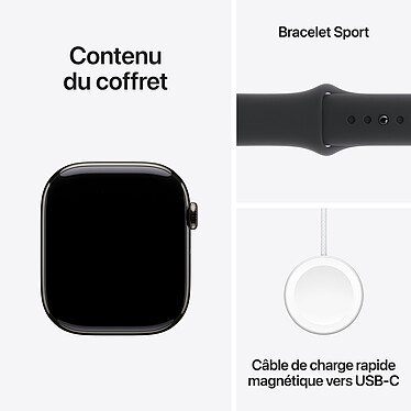 Apple Watch Series 10 GPS + Cellular 46 mm Titanium Slate Sport Band Black M/L. economico