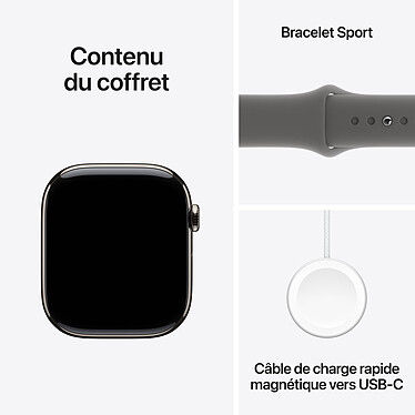 Apple Watch Series 10 GPS + Cellular 46 mm Natural Titanium Sport Band Mineral Grey M/L. economico