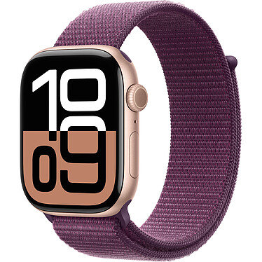 Apple Watch Series 10 GPS + Cellular 46 mm Aluminium Rose Gold Sport Textile Band .