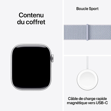 Apple Watch Series 10 GPS 42 mm Aluminio Plata Textil Correa deportiva . a bajo precio