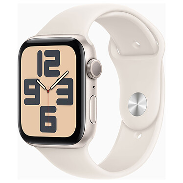 Apple Watch SE GPS (2024) 44 mm Aluminium Lumière Stellaire Bracelet Sport Lumière Stellaire M/L