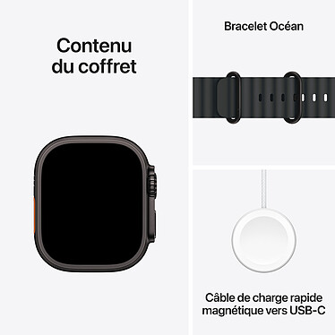 cheap Apple Watch Ultra 2 GPS + Cellular 49 mm Titanium Black Ocean Black Band .