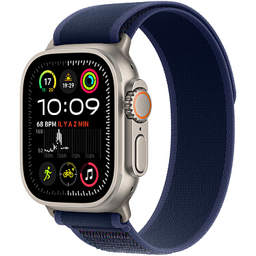 Apple Watch Ultra 2 GPS + Cellular 49 mm Natural Titanium Trail Band Blue M/L.