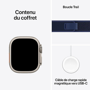 Apple Watch Ultra 2 GPS + Cellular 49 mm Natural Titanium Trail Band Blue M/L economico