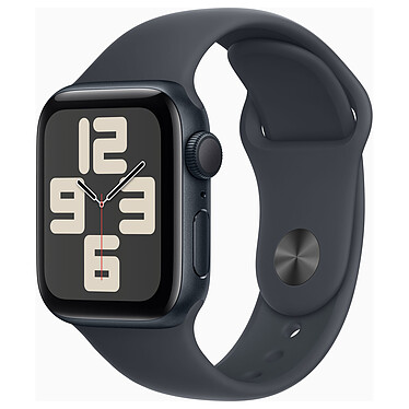 Apple Watch SE GPS (2024) 40 mm Aluminium Minuit Bracelet Sport Minuit M/L