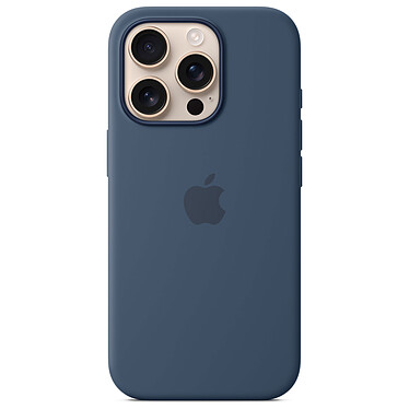 Custodia in silicone con MagSafe Denim Apple iPhone 16 Pro.