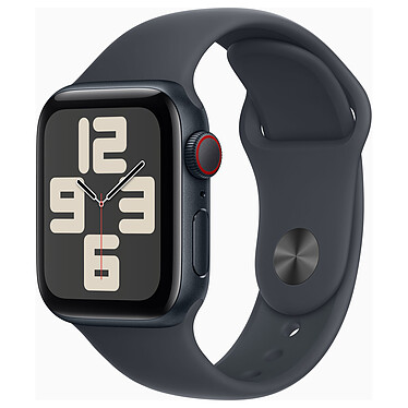 Apple Watch SE GPS + Cellular (2024) 40 mm Aluminium Minuit Bracelet Sport Minuit M/L