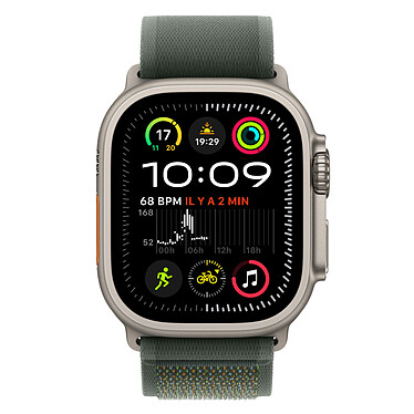 Avis Apple Boucle Trail Vert Finition Titane Naturel pour Apple Watch 49 mm - S/M