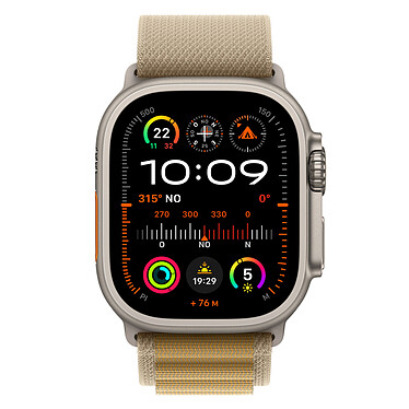 Avis Apple Boucle Alpine Sahara Finition Titane Naturel pour Apple Watch 49 mm - L