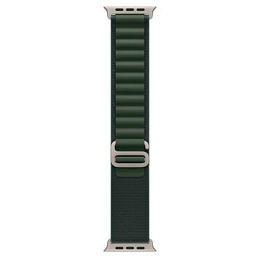 Apple Boucle Alpine Vert Foncé Finition Titane Naturel pour Apple Watch 49 mm - L