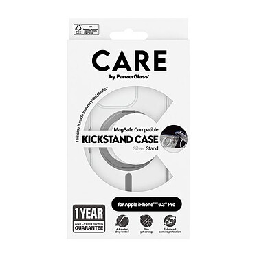 Acheter PanzerGlass Coque Feature Kickstand iPhone 16 Pro Argent