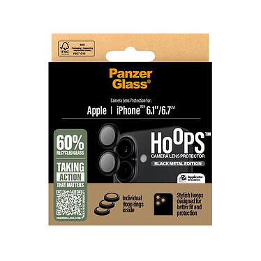 Acquista PanzerGlass Hoops Lens iPhone 16/16 Plus Nero.