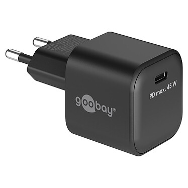 Goobay PD GaN Nano 45W USB-C Rapid Charger (Black).