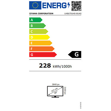 iiyama 86" LED - ProLite LH8675UHS-B1AG pas cher