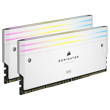 Corsair Dominator Titanium DDR5 - Kit di illuminazione bianco.