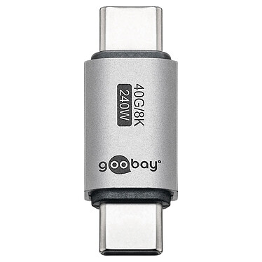 Adaptador USB-C macho a USB-C macho de Goobay.