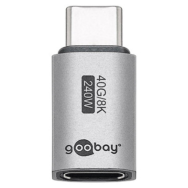 Adaptador USB-C macho a USB-C hembra de Goobay.