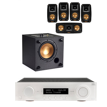 JBL MA310 White + Klipsch Reference Theater Pack 5.0 + R-8SW